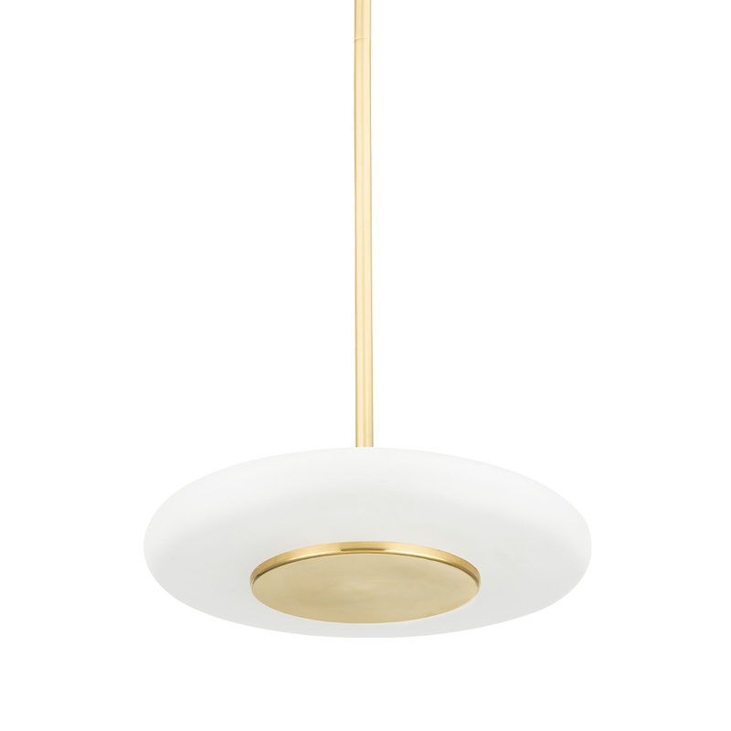 Hudson Valley PI1896701S-AGB Blyford LED Pendant, Aged Brass