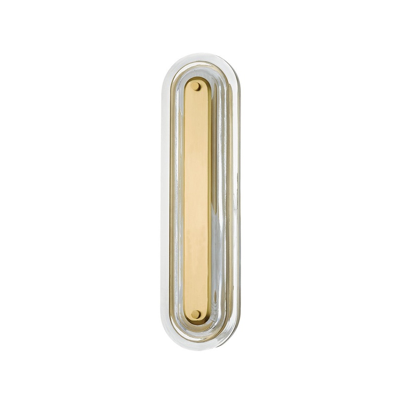Hudson Valley PI1898101S-AGB Litton LED Wall Sconce, Aged Brass