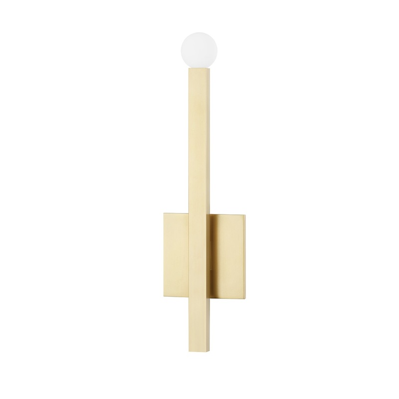 Mitzi H463101-AGB Dona One Light Wall Sconce, Aged Brass