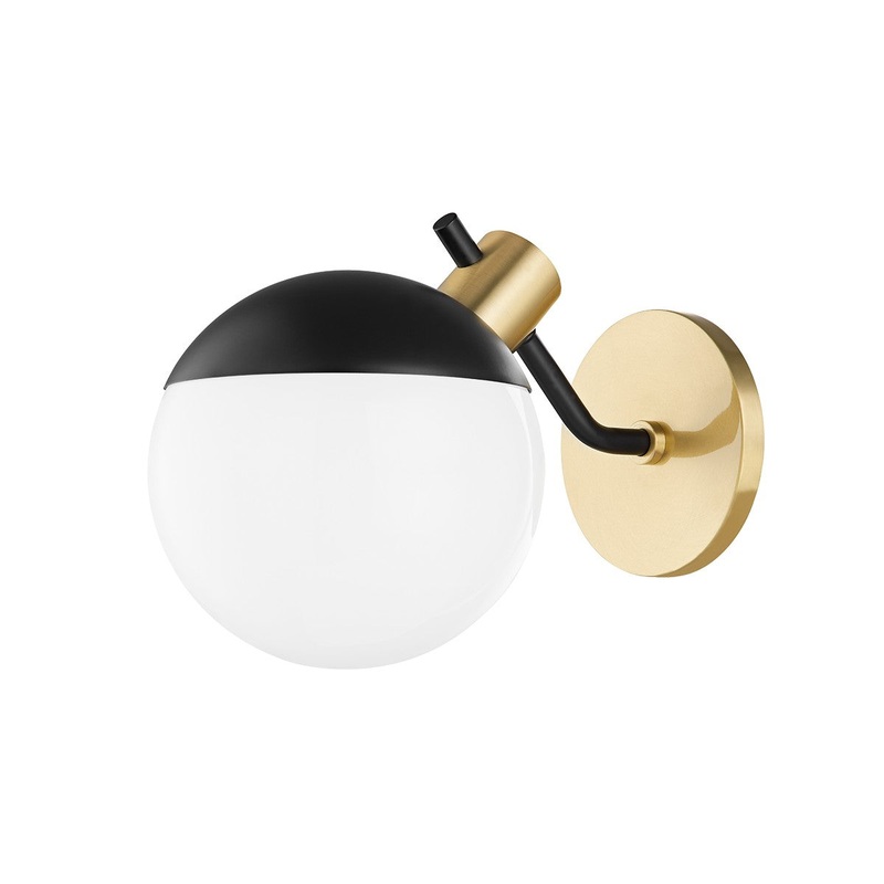 Mitzi H573101-AGB/SBK Miranda LED Wall Sconce, Aged Brass/Soft Black