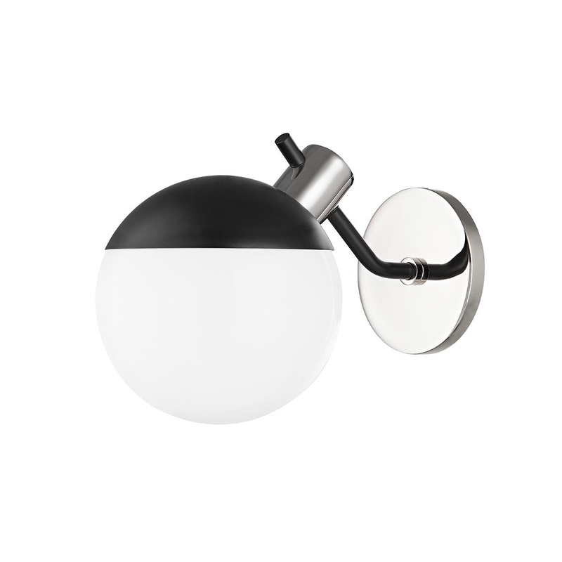 Mitzi H573101-PN/SBK Miranda LED Wall Sconce, Polished Nickel/Soft Black
