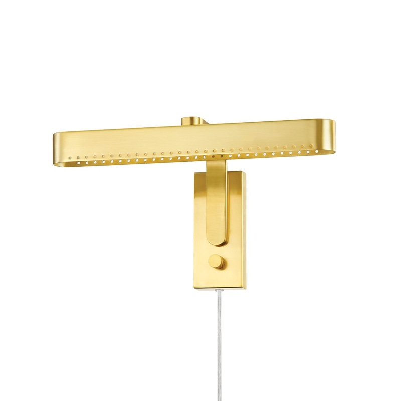 Mitzi HL563201-AGB Julissa LED Picture Light, Aged Brass
