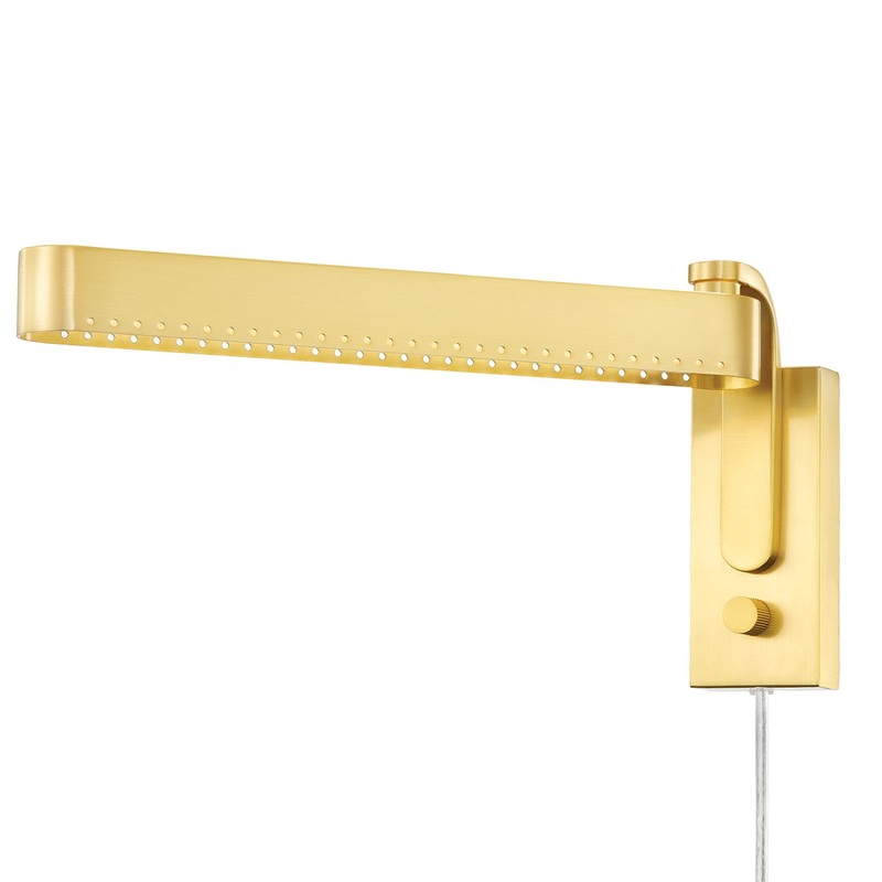 Mitzi HL563203-AGB Julissa LED Swing Arm, Aged Brass