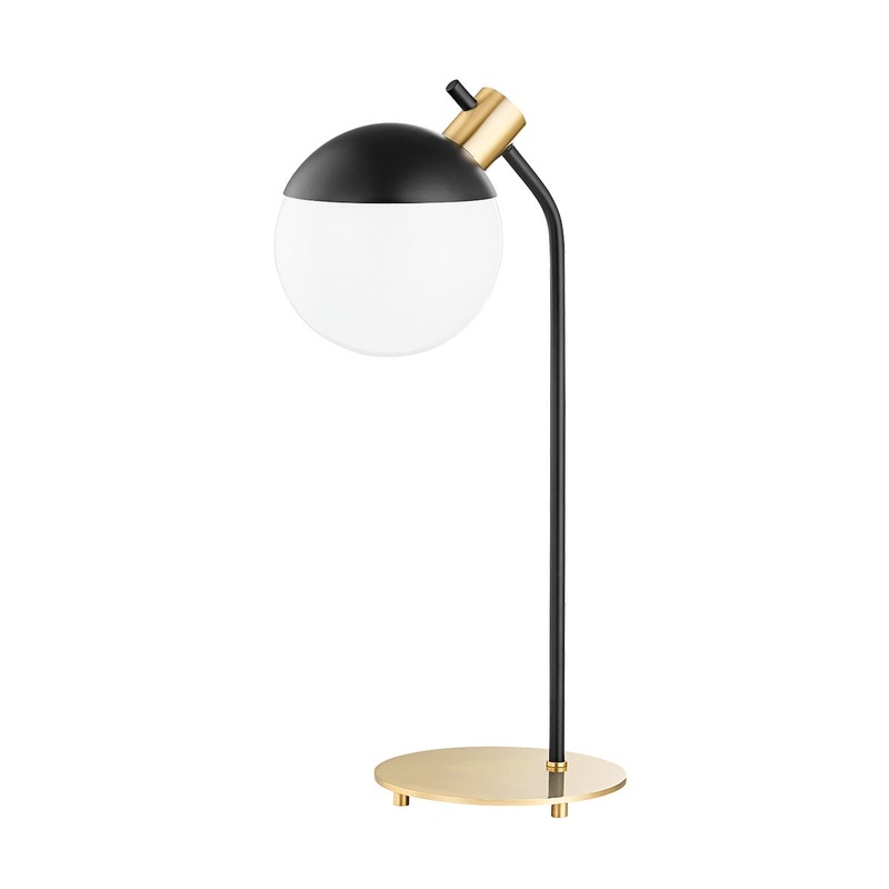 Mitzi HL573201-AGB/SBK Miranda LED Table Lamp, Aged Brass/Soft Black