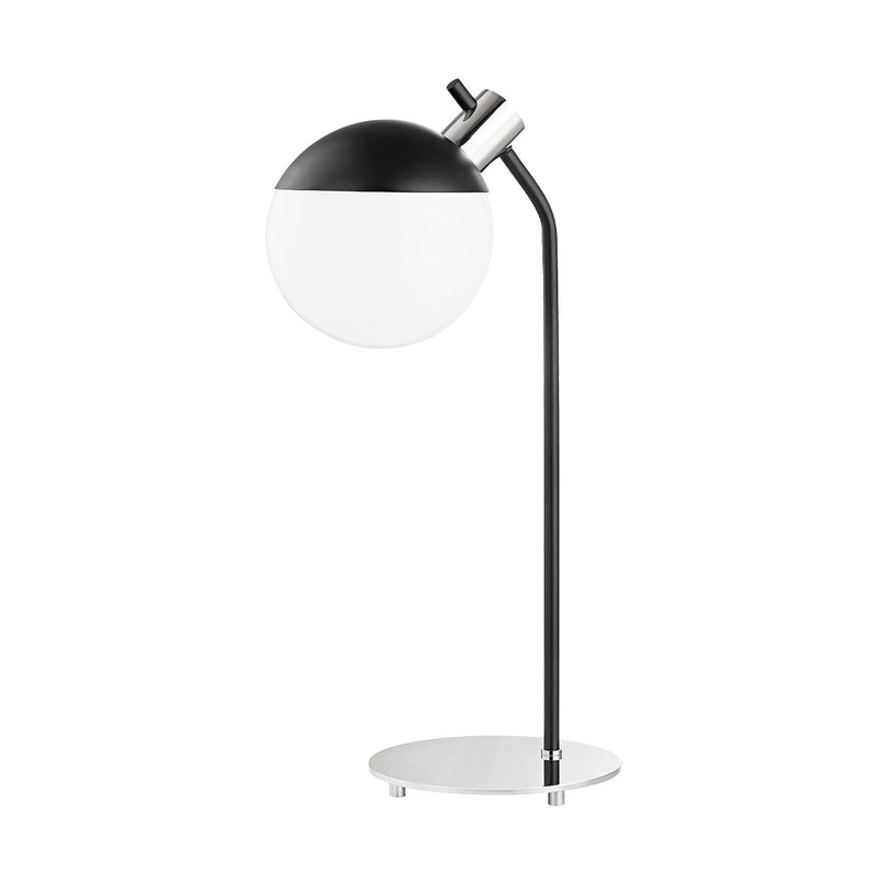 Mitzi HL573201-PN/SBK Miranda LED Table Lamp, Polished Nickel/Soft Black