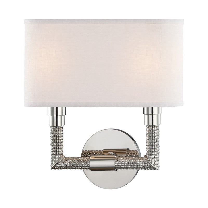Hudson Valley 1022-PN Dubois Two Light Wall Sconce, Polished Nickel (Discontinued)