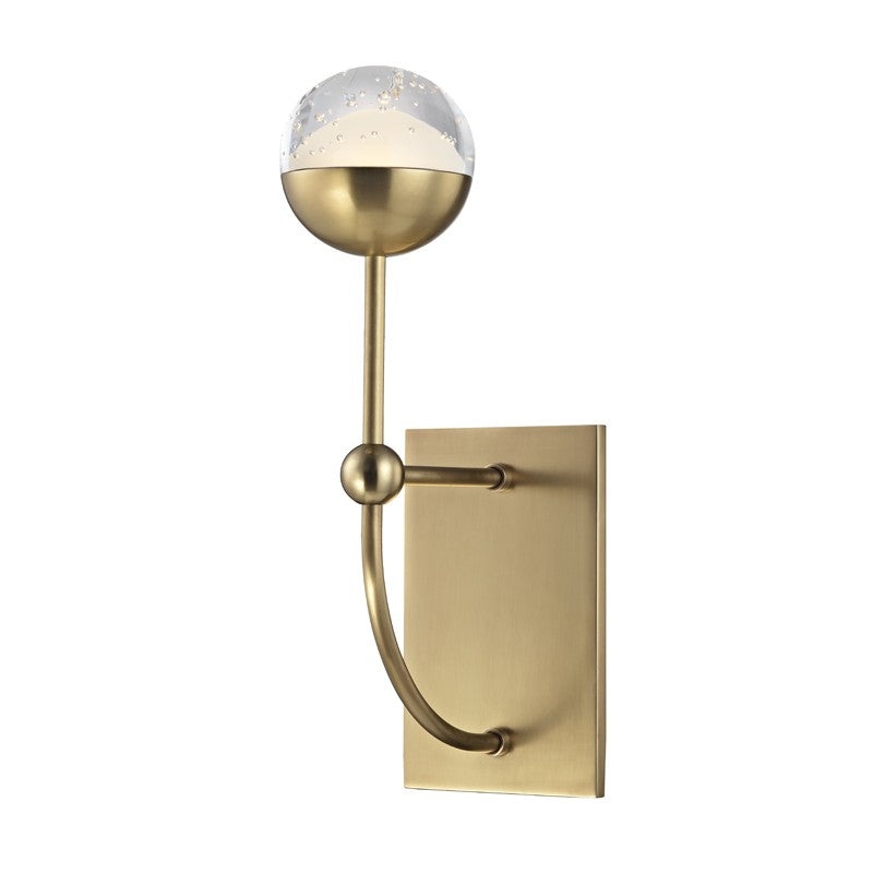 Hudson Valley 1221-AGB Boca LED Wall Sconce, Aged Brass (Discontinued)