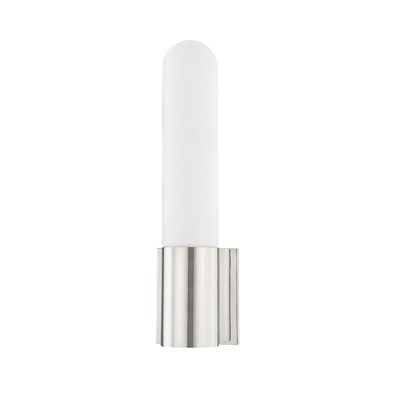 Hudson Valley 1701-PN Carlin One Light Wall Sconce, Polished Nickel (Discontinued)
