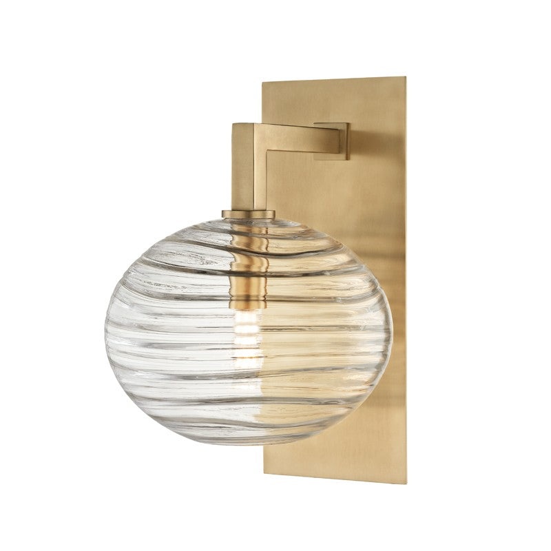 Hudson Valley 2400-AGB Breton LED Wall Sconce, Aged Brass