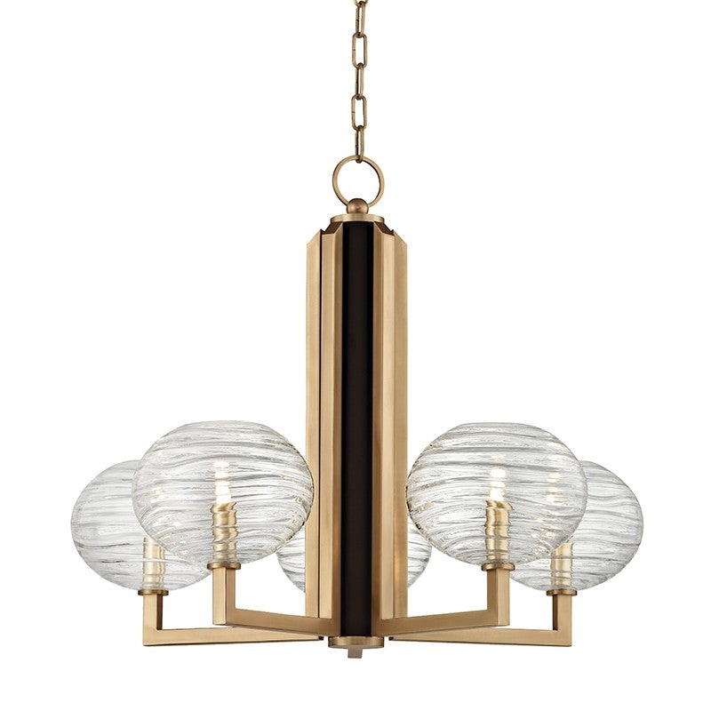 Hudson Valley 2415-AGB Breton LED Chandelier, Aged Brass (Discontinued)