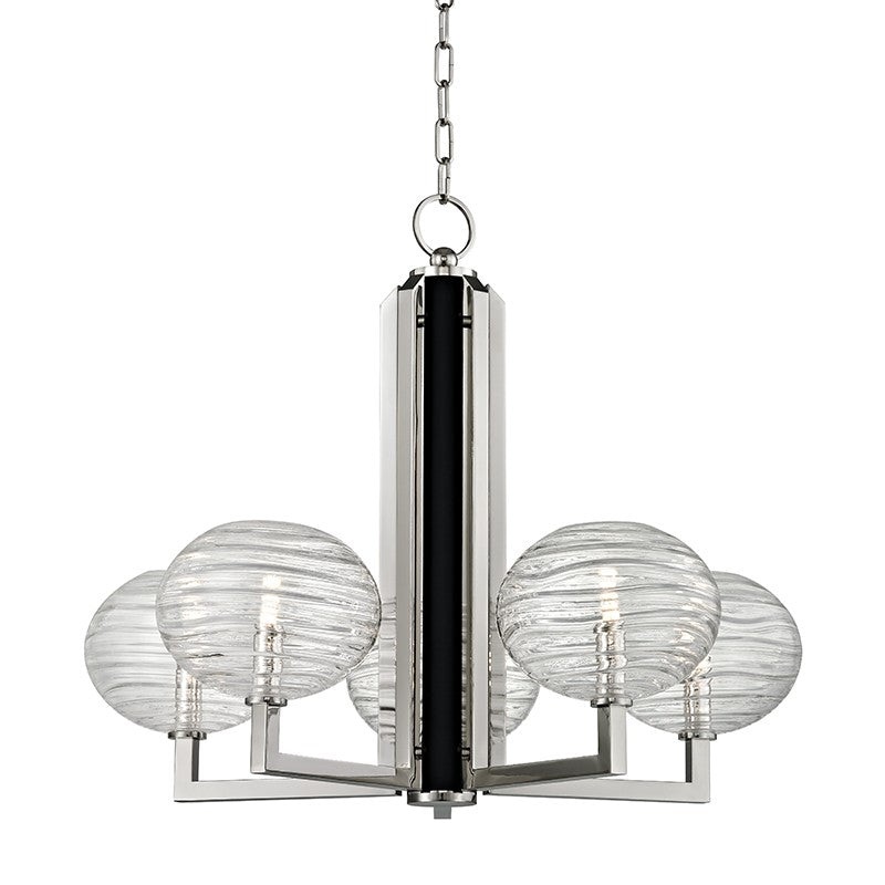 Hudson Valley 2415-PN Breton LED Chandelier, Polished Nickel (Discontinued)