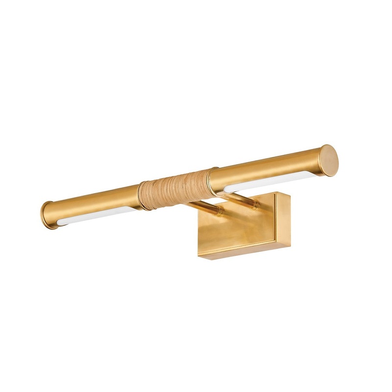 Hudson Valley 3518-AGB Halstead LED Picture Light, Aged Brass