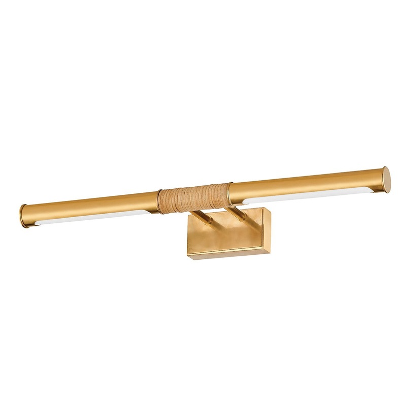 Hudson Valley 3524-AGB Halstead LED Picture Light, Aged Brass