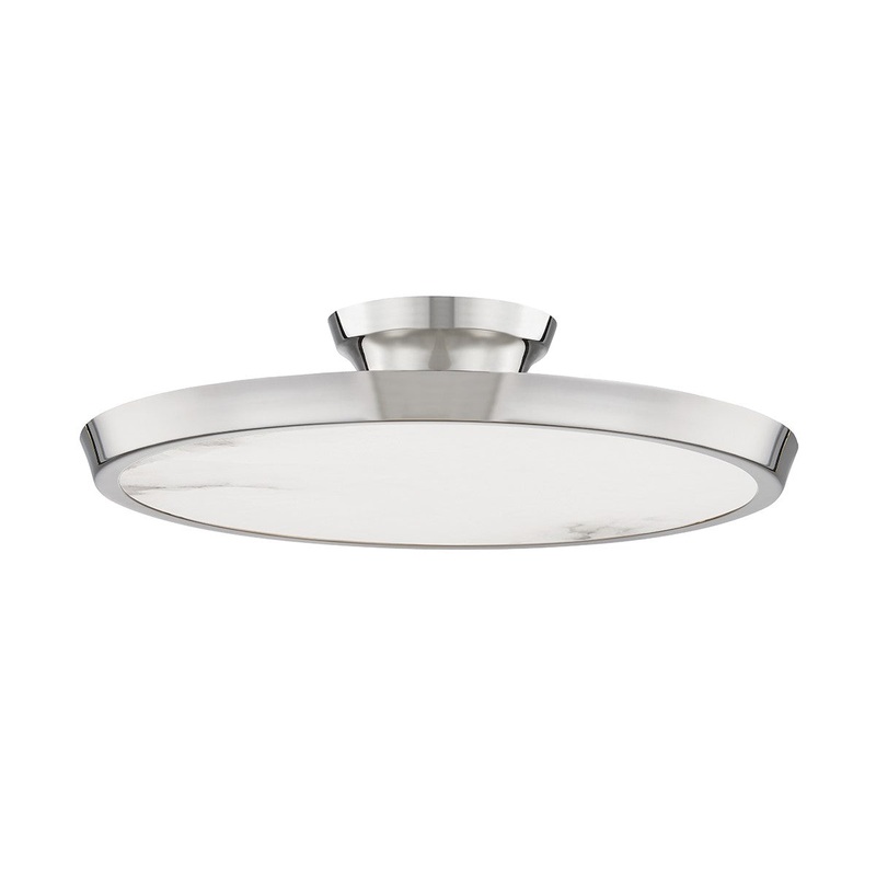 Hudson Valley 3600-PN Draper LED Flush Mount, Polished Nickel