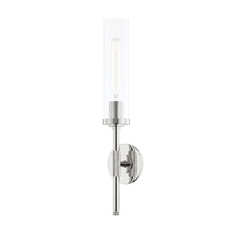 Hudson Valley 3700-PN Bowery One Light Wall Sconce, Polished Nickel