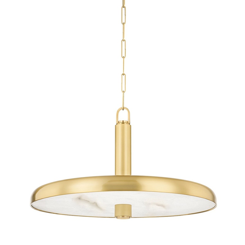 Hudson Valley 3828-AGB Reynolds LED Pendant, Aged Brass