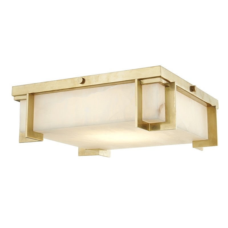 Hudson Valley 3913-AGB Delmar LED Flush Mount, Aged Brass