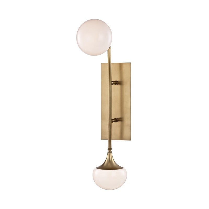 Hudson Valley 4700-AGB Fleming LED Wall Sconce, Aged Brass