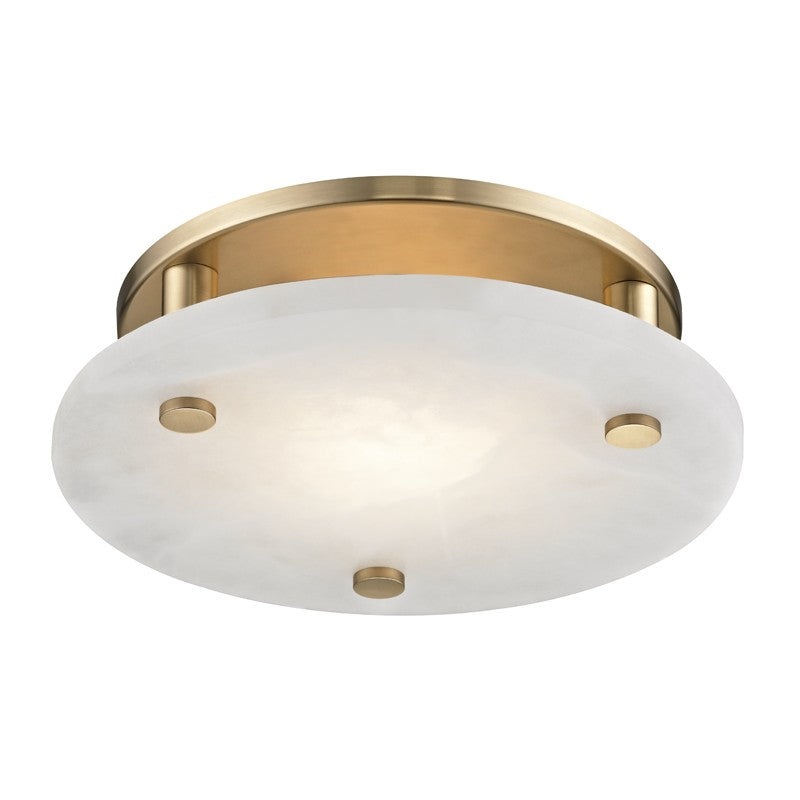 Hudson Valley 4712-AGB Croton LED Flush Mount, Aged Brass