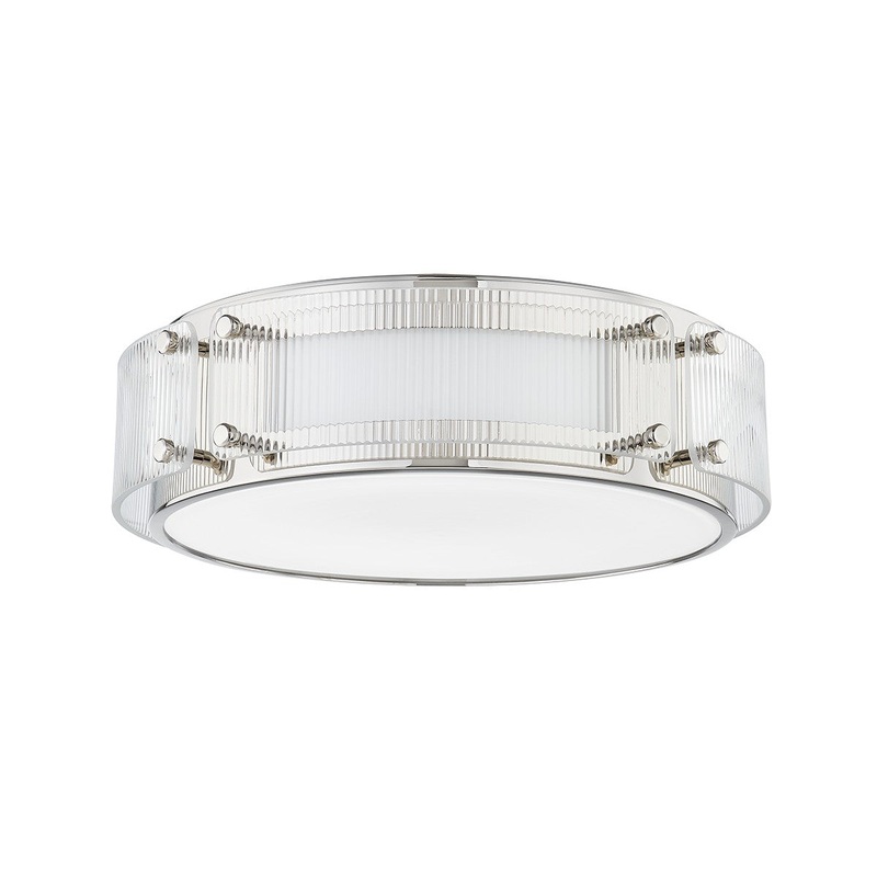 Hudson Valley 4714-PN Clifford LED Flush Mount, Polished Nickel