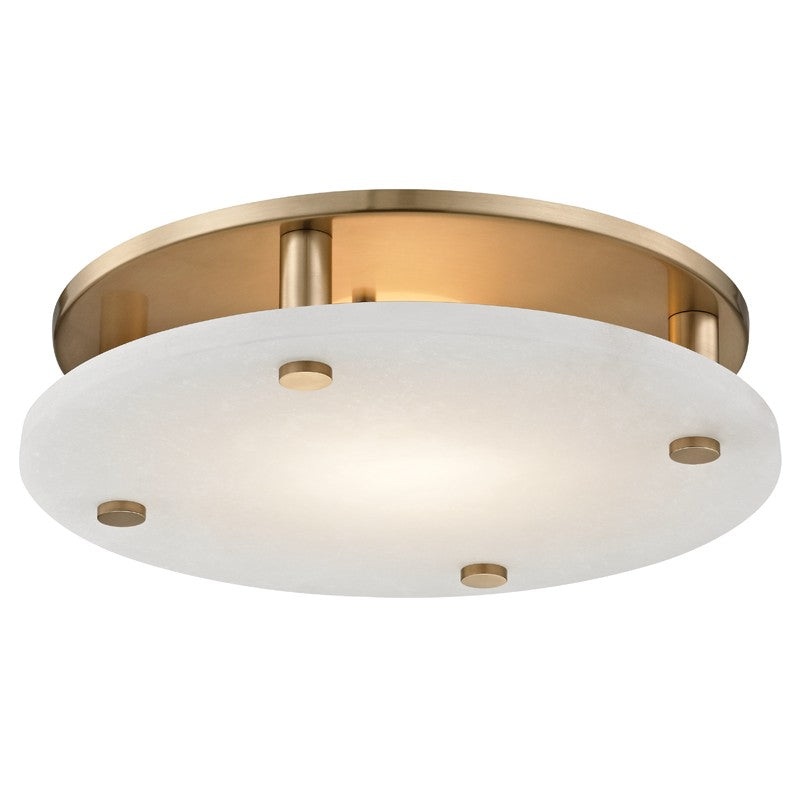 Hudson Valley 4715-AGB Croton LED Flush Mount, Aged Brass
