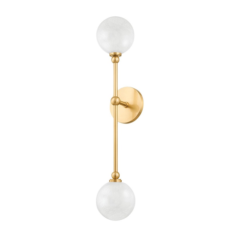 Hudson Valley 4802-AGB Andrews LED Wall Sconce, Aged Brass