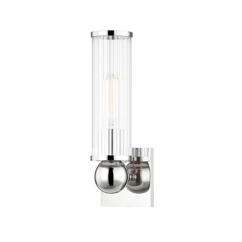 Hudson Valley 5271-PN Malone One Light Wall Sconce, Polished Nickel