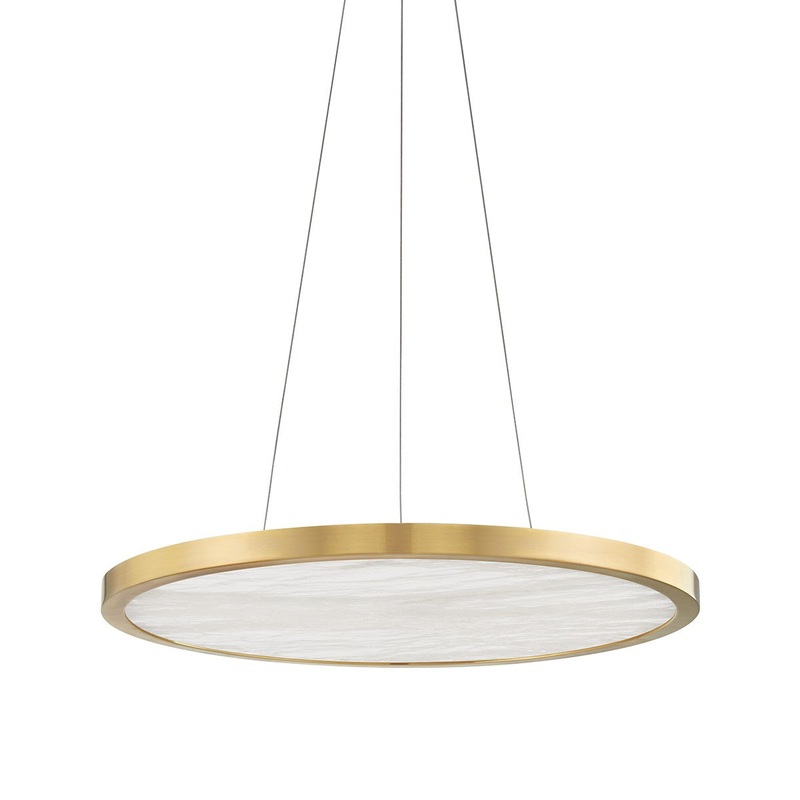 Hudson Valley 6324-AGB Eastport LED Pendant, Aged Brass