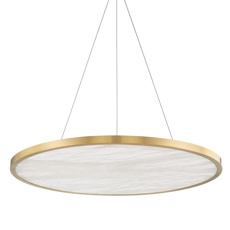 Hudson Valley 6336-AGB Eastport LED Pendant, Aged Brass