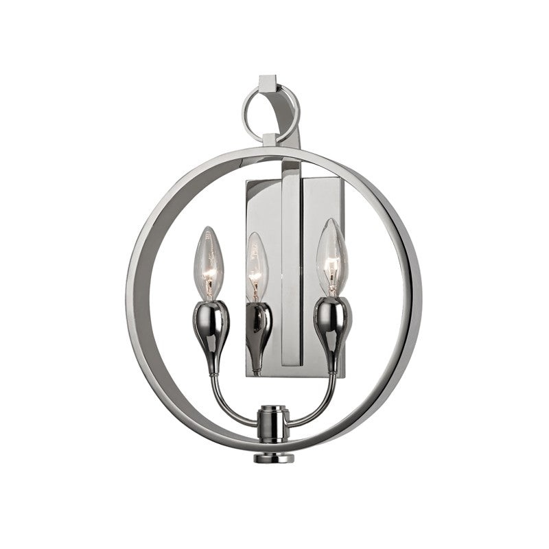 Hudson Valley 6702-PN Dresden Two Light Wall Sconce, Polished Nickel