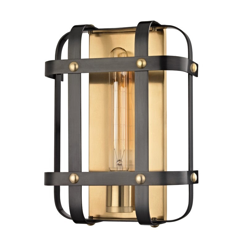 Hudson Valley 6901-AOB Colchester One Light Wall Sconce, Aged Old Bronze (Discontinued)