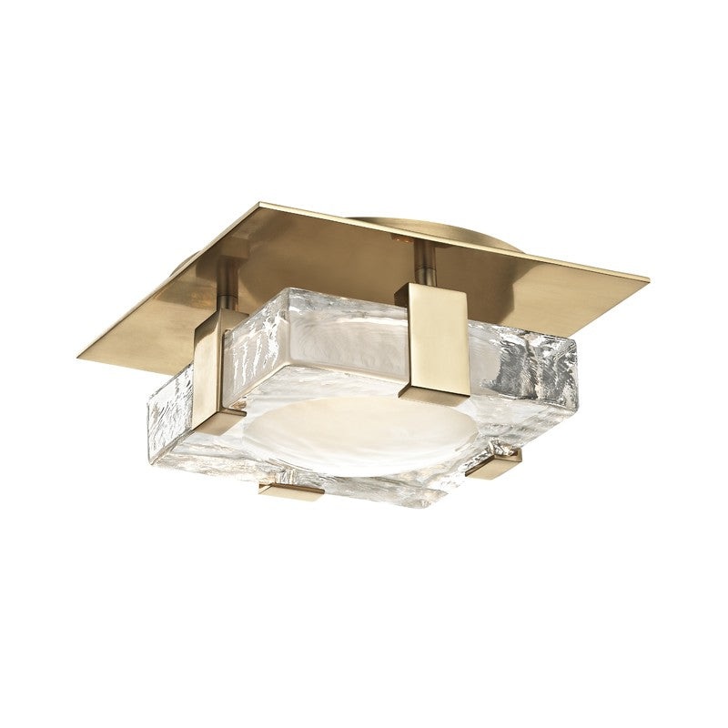 Hudson Valley 9808-AGB Bourne LED Wall Sconce, Aged Brass