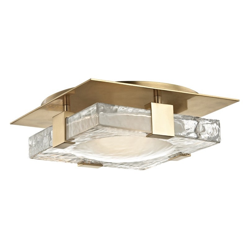Hudson Valley 9811-AGB Bourne LED Wall Sconce, Aged Brass