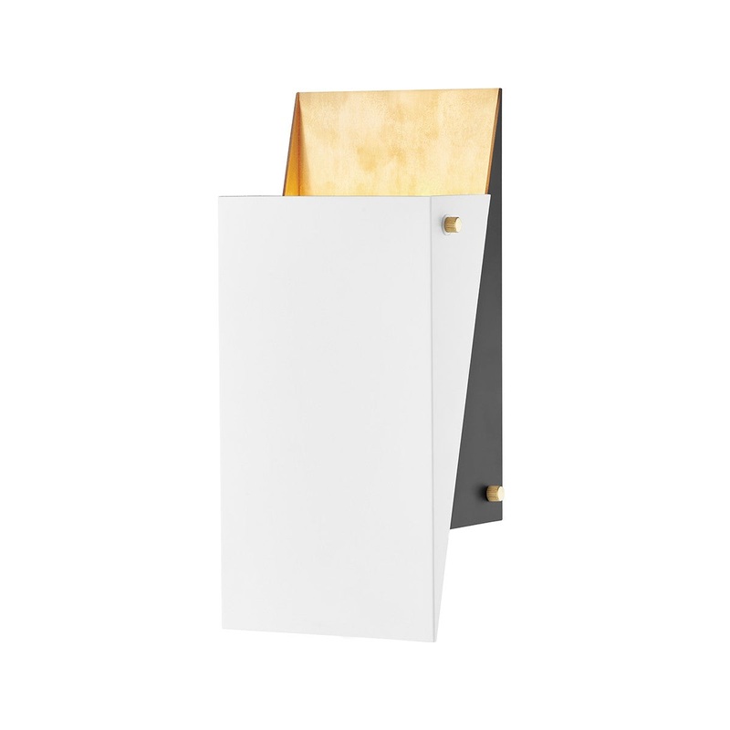 Hudson Valley KBS1350101-AGB Ratio One Light Wall Sconce, Aged Brass (Discontinued)