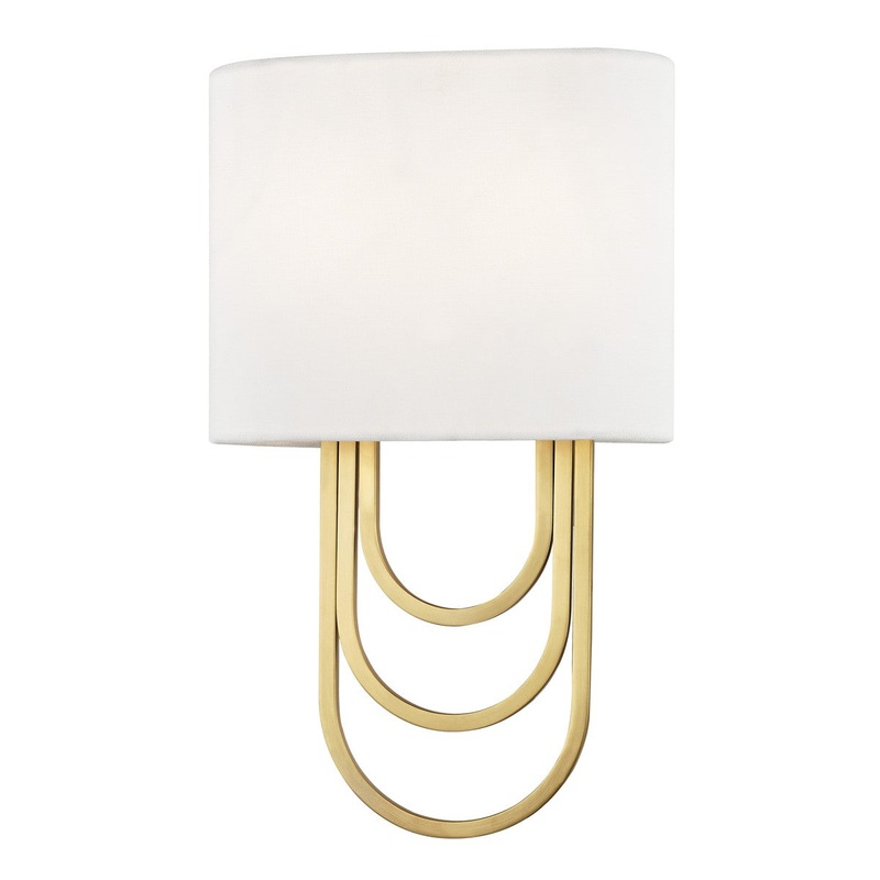Mitzi H210102-AGB Farah Two Light Wall Sconce, Aged Brass