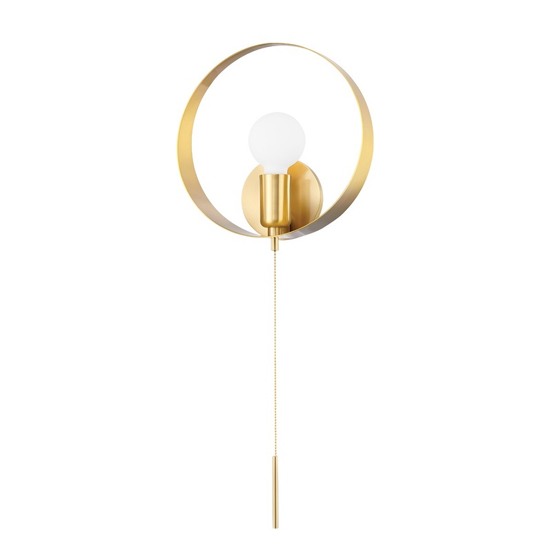 Mitzi H544101-AGB Cali One Light Wall Sconce, Aged Brass
