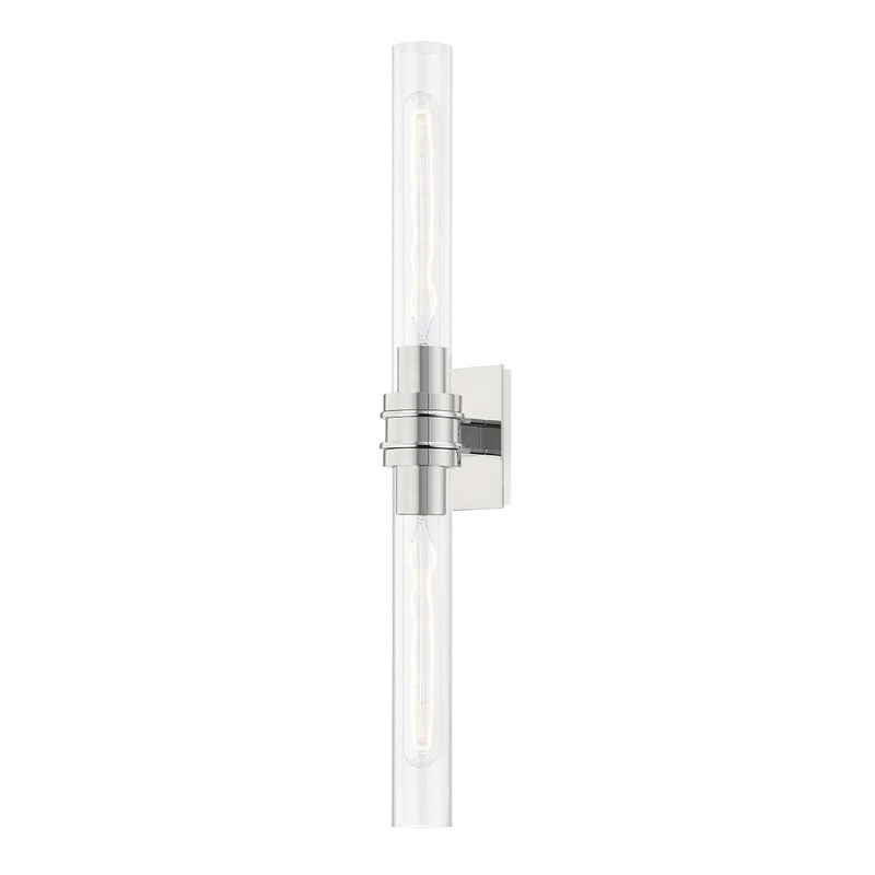 Hudson Valley 1042-PN Oakfield Two Light Bath Bracket, Polished Nickel