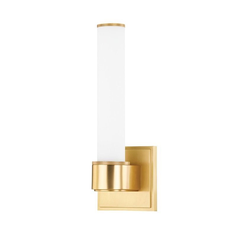 Hudson Valley 1261-AGB Mill Valley One Light Wall Sconce, Aged Brass