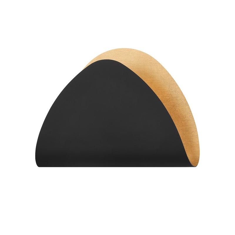 Hudson Valley 1760-GL/SBK Myers LED Wall Sconce, Gold Leaf/Soft Black Combo (Discontinued)