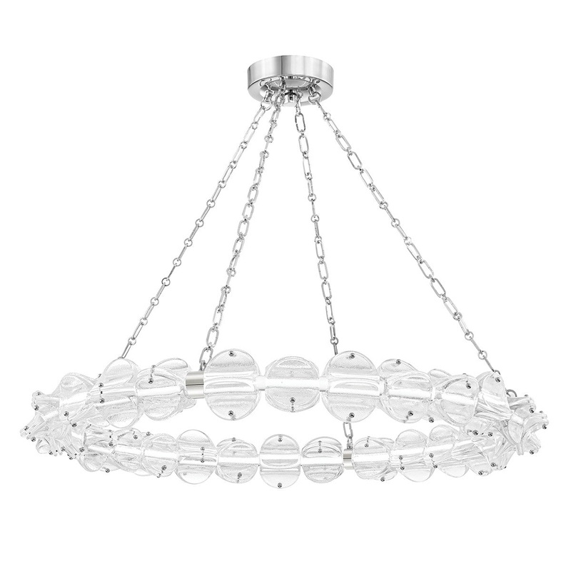 Hudson Valley 1938-PN Lindley LED Chandelier, Polished Nickel