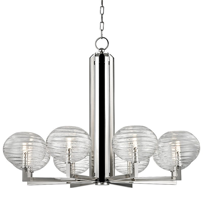 Hudson Valley 2418-PN Breton LED Chandelier, Polished Nickel (Discontinued)