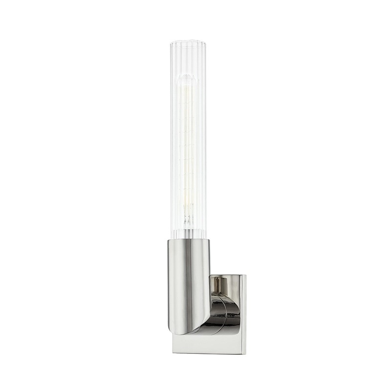 Hudson Valley 1201-PN Asher One Light Wall Sconce, Polished Nickel
