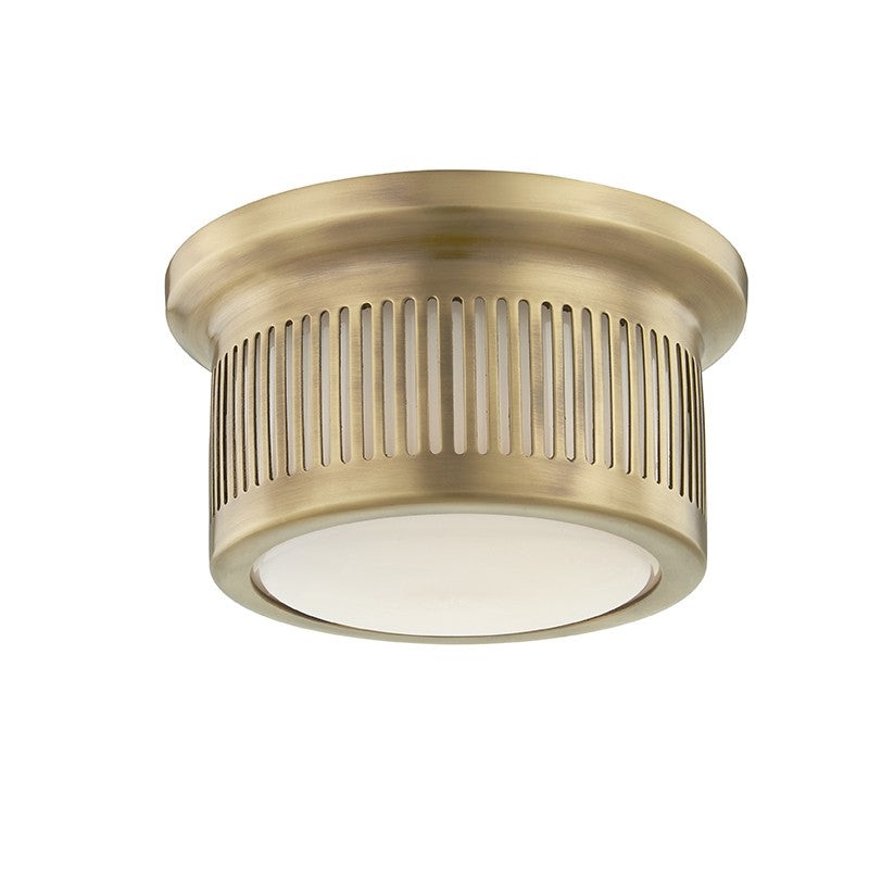Hudson Valley 1440-AGB Bangor LED Flush Mount, Aged Brass