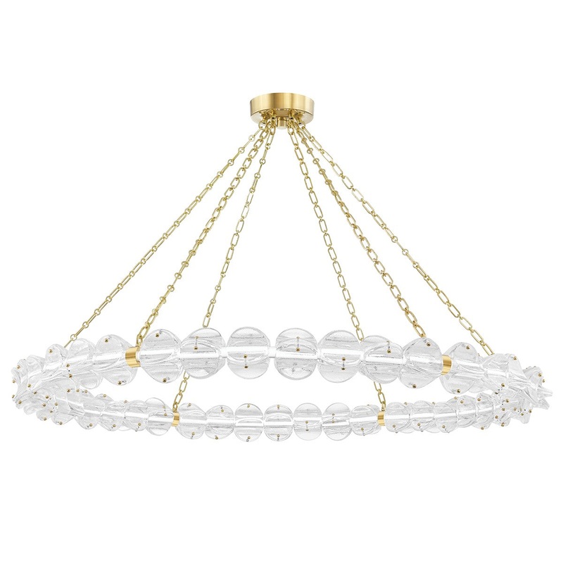Hudson Valley 1955-AGB Lindley LED Chandelier, Aged Brass