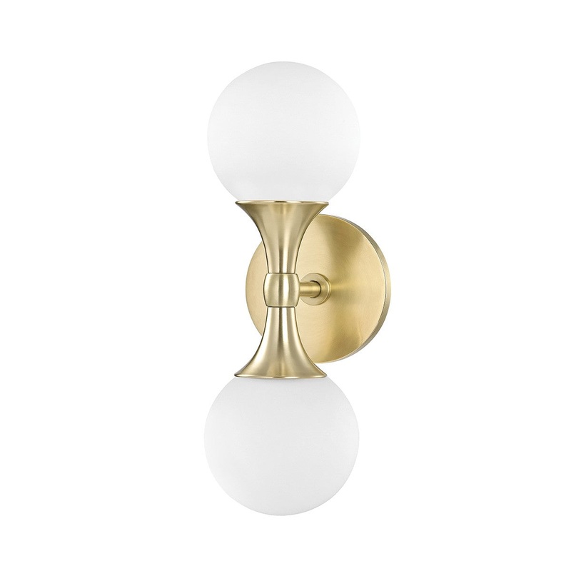 Hudson Valley 3302-AGB Astoria LED Wall Sconce, Aged Brass
