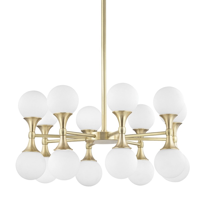Hudson Valley 3316-AGB Astoria LED Chandelier, Aged Brass
