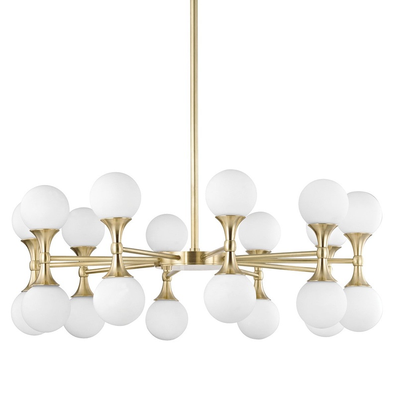 Hudson Valley 3320-AGB Astoria LED Chandelier, Aged Brass