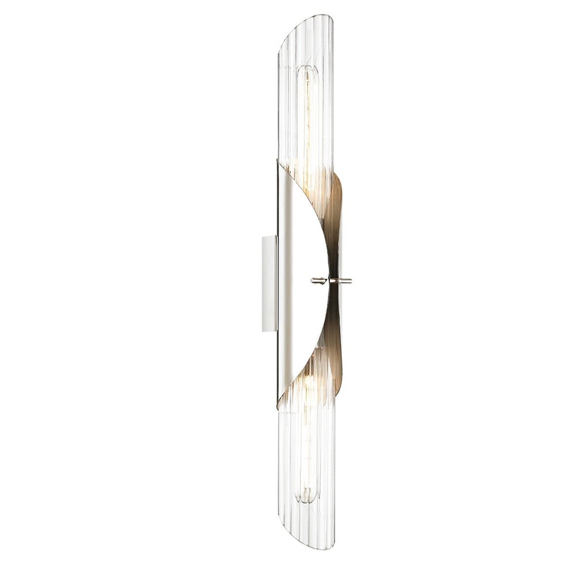 Hudson Valley 3526-PN Lefferts Two Light Wall Sconce, Polished Nickel