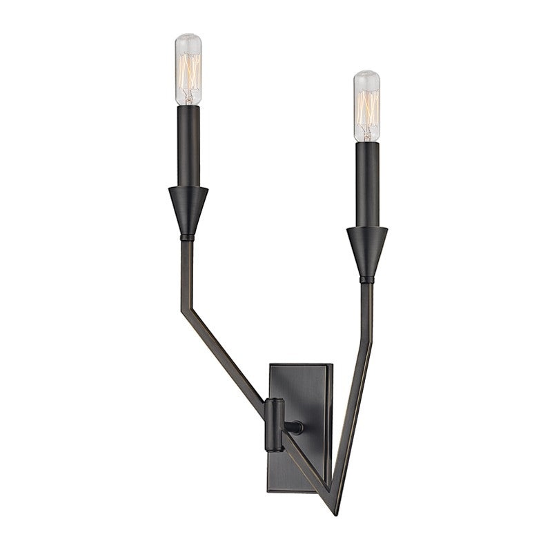 Hudson Valley 8502L-OB Archie Two Light Wall Sconce, Old Bronze