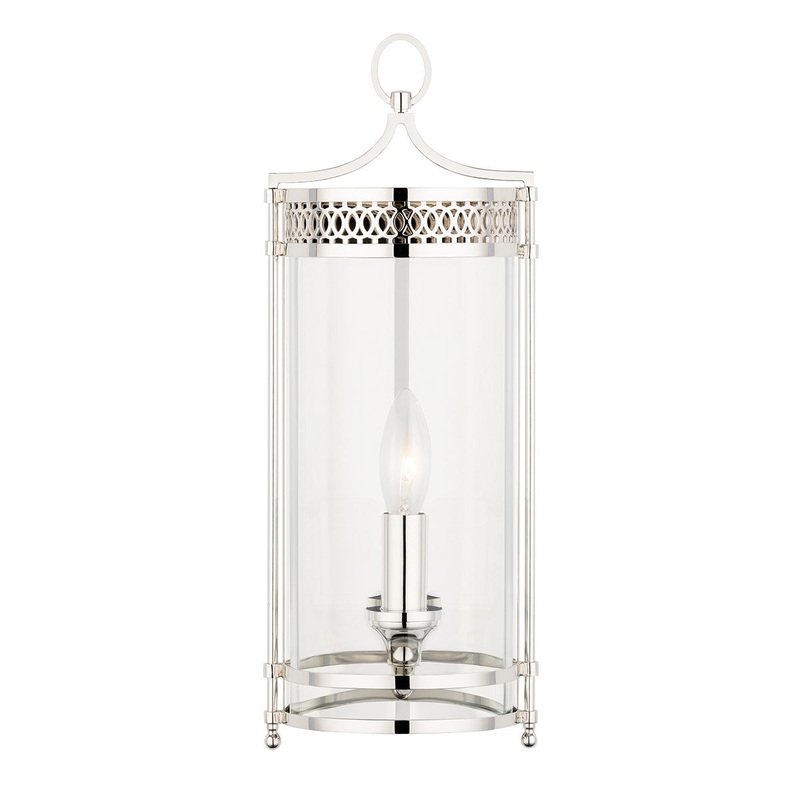 Hudson Valley 8991-PN Amelia One Light Wall Sconce, Polished Nickel (Discontinued)